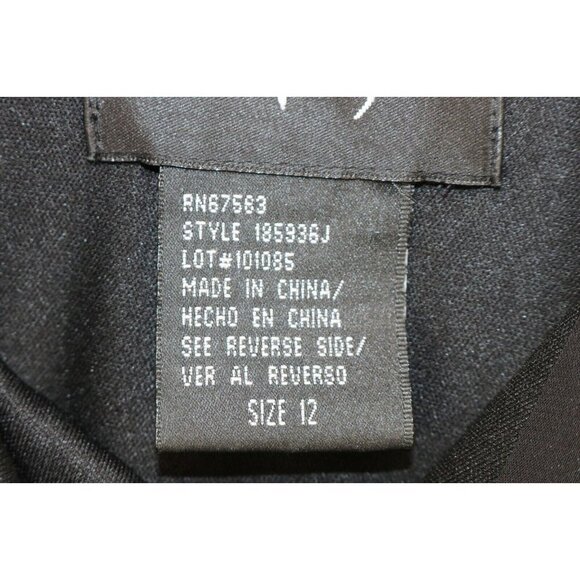 SL Fashions Vtg. Chiffon Beaded Midi Dress-Size 12-Dark Romantic-Fairycore - Picture 12 of 13